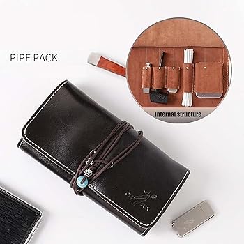 Amazon | PpzhenN 手作り本物の革パイプタバコポーチバッグ